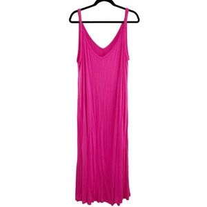 Torrid Hot Pink Sleeveless Long Maxi Tank Dress Women's Plus Size 4X